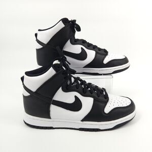 Nike Dunk High Retro Shoes Mens Size 9 Black White Athletic Leather Panda